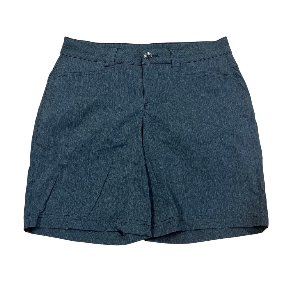 Eddie Bauer Women's Shorts Gray Slash Pockets Long Inseam Modest Hiking 4